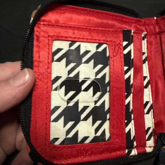 VTG Vera Bradley Bifold Wallet Bittersweet Floral Boho & Houndstooth Pattern - Picture 4 of 9